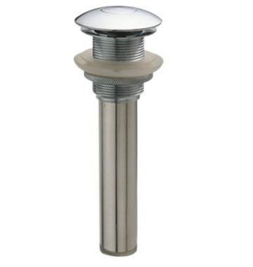 1 - 1 / 4" Chrome Plated Push Button Bath Brass Pop Up Waste High Pop-Up Height