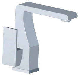 Deck Mounted Widespread Bathroom Basin Tap Faucets Ceramic , One Hole Mixer Taps