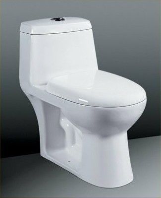 Siphon WC One-Piece Toilet Sanitary Ware Floor Mounted , S-trap 300mm