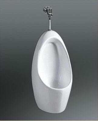 White Wall Mounted Urinal Toilet Sanitary Ware , Automatic Inductive Urinal Flusher