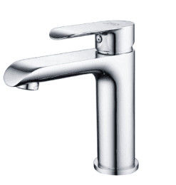 Chromed 1 - Handle Basin Tap Faucets For Single Hole Bathroom Sink Basin