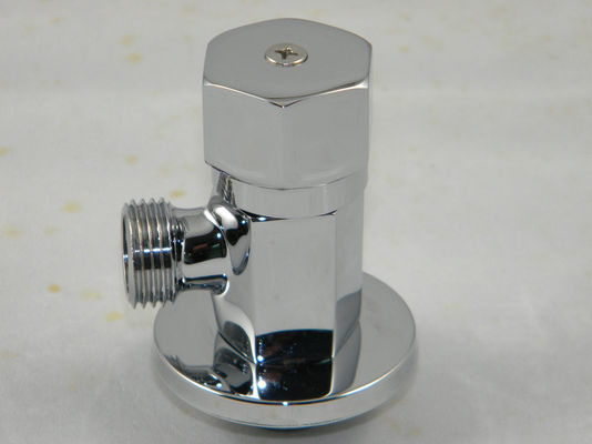 Single Hole Rotary Switch Brass Angle Valves , Wall-Mounted Angle Valve