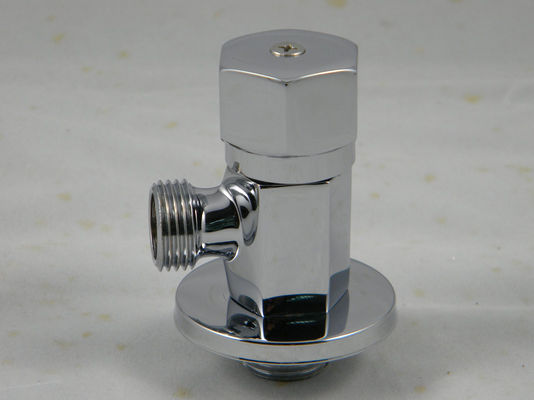 Single Hole Rotary Switch Brass Angle Valves , Wall-Mounted Angle Valve