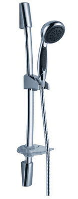 Wall mounted Brass Bath Shower Mixer Taps Stainless steel With Sliding Bar