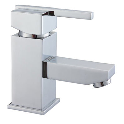 Low Pressure Deck Mounted Basin Brass Tap Faucet Square With Single Hole