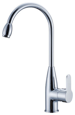 Low Pressure Deck Mounted Kitchen Mixer Taps , Single Hole Kitchen Faucet