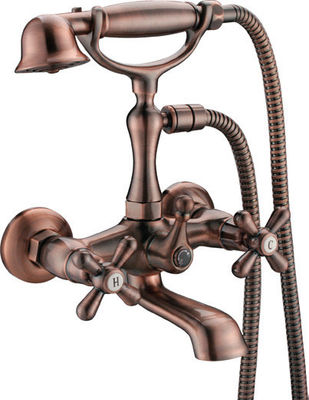 Durable Antique Brass Mixer Tap / Faucet With Ceramic Cartridge With 2 Hole