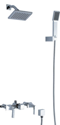 Chrome Bathroom Brass Bath Shower Mixer Taps / Wall Mounted Contemporary Shower Faucet